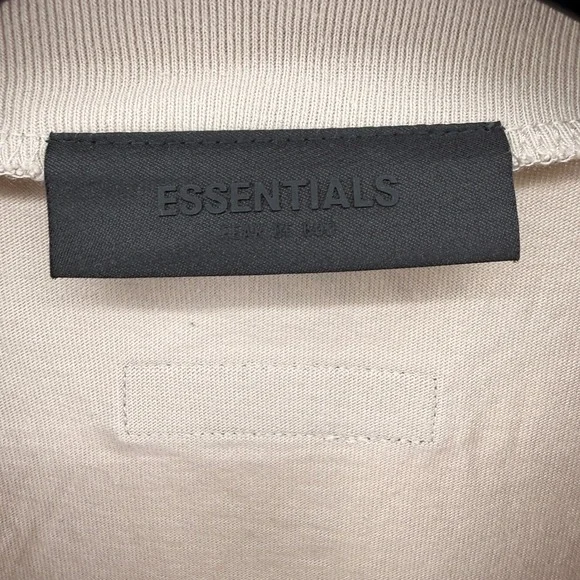 Fear of God Essentials T-Shirt Men Large Pre-Owned Tee Tan Oversized Streetwear - Picture 6 of 11